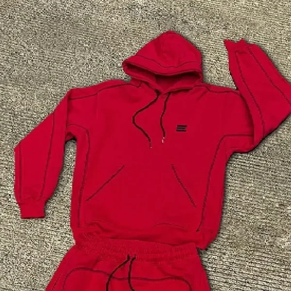 Kroen Hoodie Red (1)