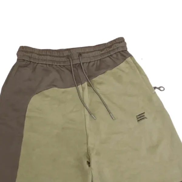 Kroen Khaki Green Asym Shorts (1)