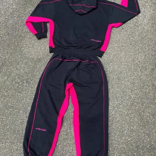 Kroen PinkBlack Tracksuit (3)