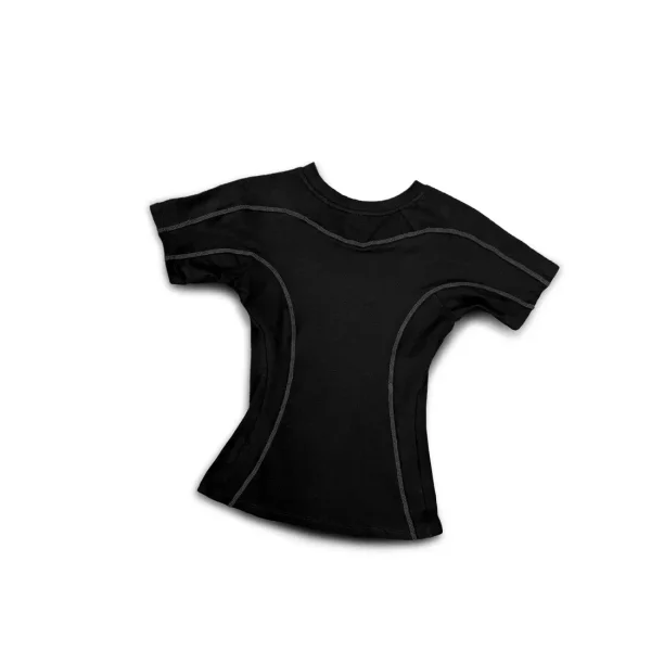 Kroen Black Overlock Mini T Shirt (4)
